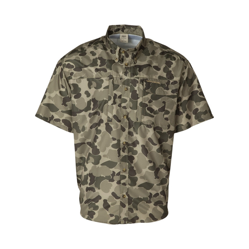 Banded Accelerator OTL Fishing Short Sleeve Shirt in Classic Pine Camo Color